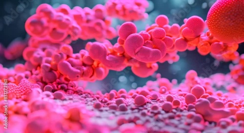 the structure of a cell membrane, highlighting its components such as glycoproteins, glycolipids, cholesterol, peripheral proteins, and the lipid bilayer,