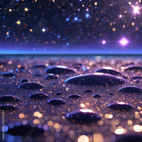 drops of water starry night