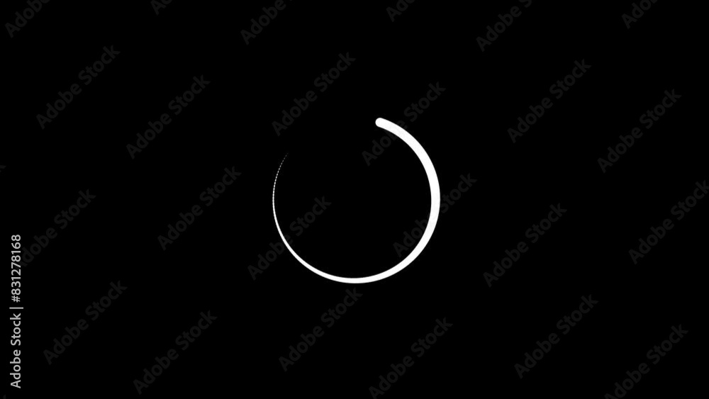 Abstract beautiful circle frame loading icon background 4k animation video.