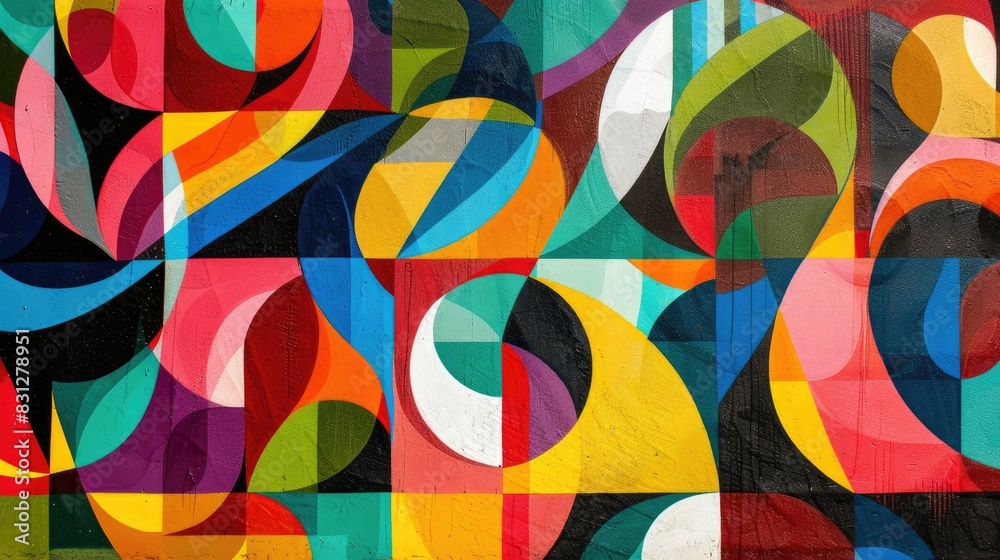 Obraz premium Vibrant Wall Pattern