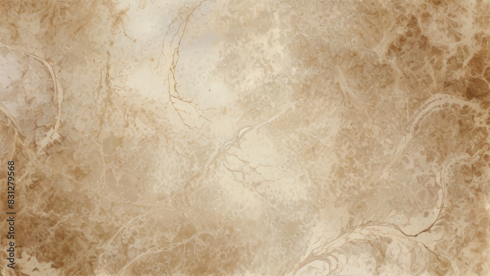 Fototapeta premium Watercolor art background. Old paper. Marble. Stone. Beige watercolour texture for cards, flyers, poster, banner. Stucco. Wall. Brushstrokes and splashes. Painted template for design Background