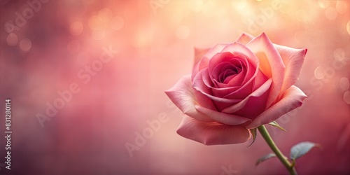 Rose Blur: A soft, red and pink blurred background with the delicate silhouette of a single rose.
