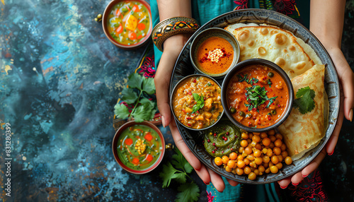 A delicious and healthy Indian meal.