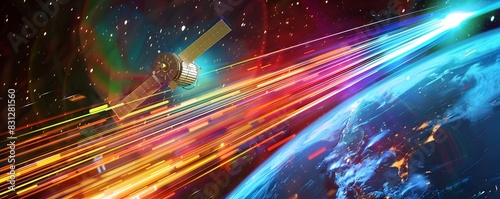 Colorful Satellite Data Str...