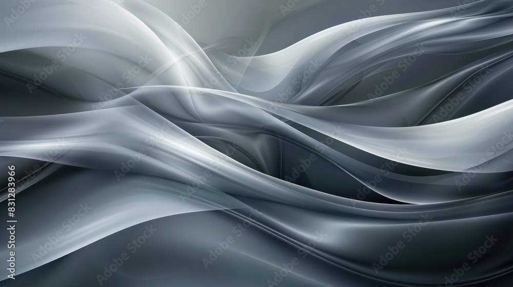 Abstract gray wave background with smooth, flowing curves, ideal for a sleek and contemporary wallpaper Abstract gray wave background with smooth, flowing curves, ideal for a sleek and contemporary wallpaper