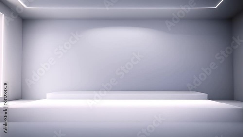 Wallpaper Mural Empty Room With Podium Generative AI Torontodigital.ca