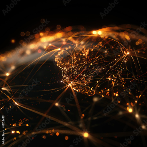 world connected by copper lines energy of realms