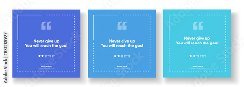 3D bubble testimonial banner, quote, infographic. Social media post template designs for quotes. Empty speech bubbles, quote bubbles and text box. Vector Illustration EPS10.