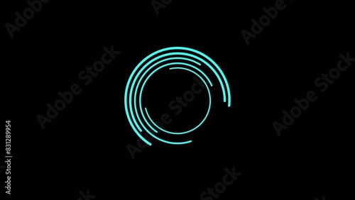 Abstract beautiful loading circles line rotated background illustration.