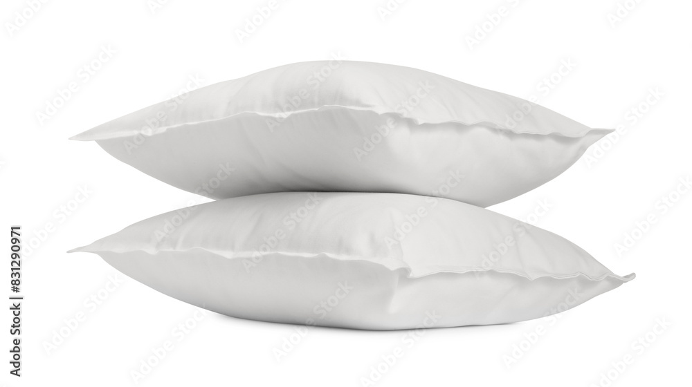 Two new soft pillows isolated on white Two new soft pillows isolated on white