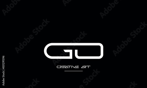 GO, OG, G, O abstract letters logo monogram