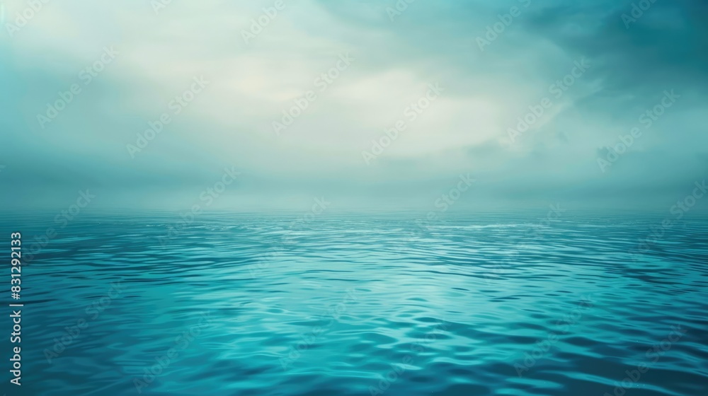 Fototapeta premium A smooth gradient background with a transition from deep blue to light turquoise, creating a calming and professional visual effect