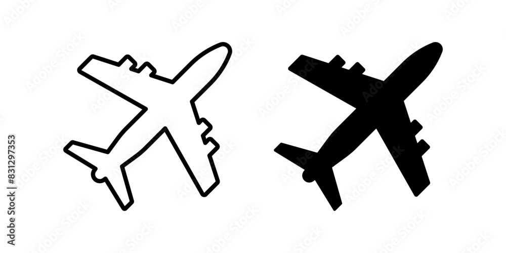 Plane icon set. for mobile concept and web design. vector illustration Plane icon set. for mobile concept and web design. vector illustration