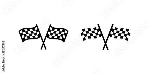 Race Flag icon set. for mobile concept and web design. vector illustration