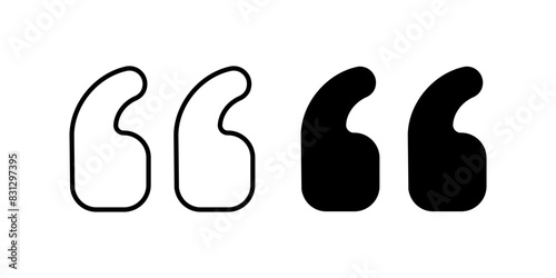 Quotes icon set. for mobile concept and web design. vector illustration