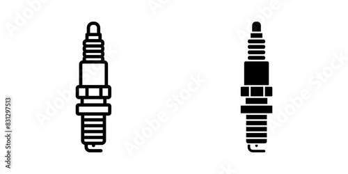 Spark plug icon set. for mobile concept and web design. vector illustration