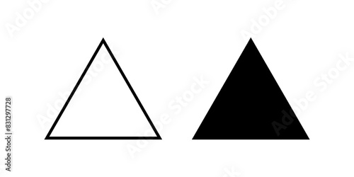 Triangle icon set. for mobile concept and web design. vector illustration