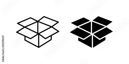 Cardboard icon set. for mobile concept and web design. vector illustration