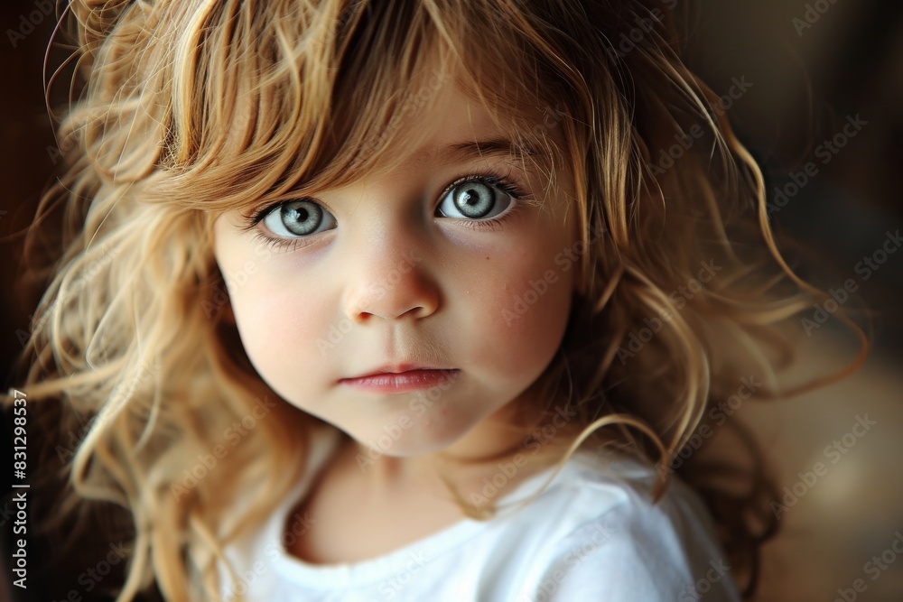 portrait of beautiful little girl, AI generated portrait of beautiful little girl, AI generated