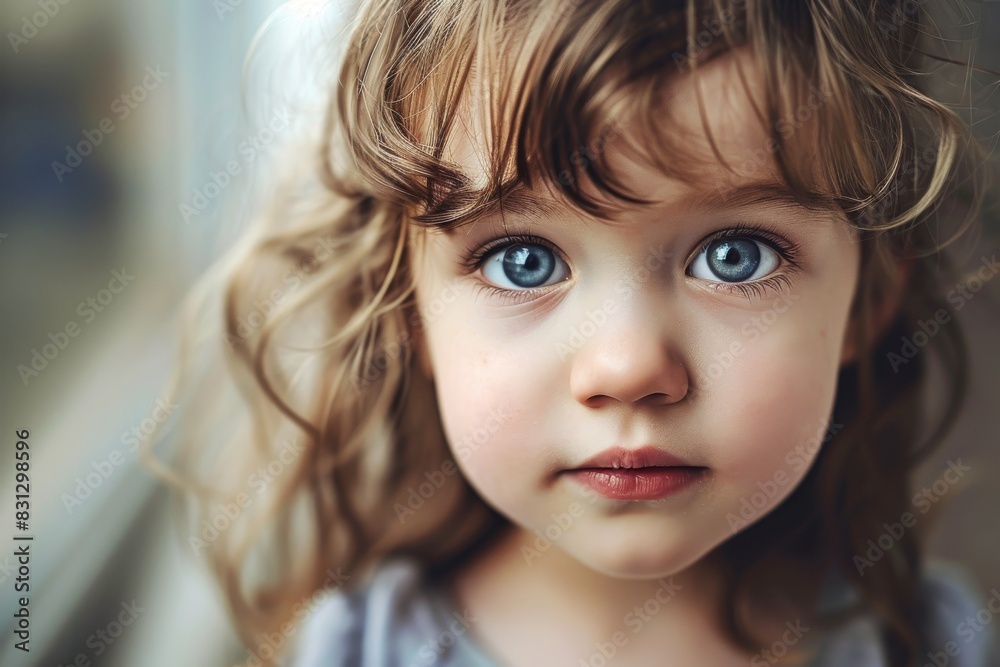 portrait of beautiful little girl, AI generated portrait of beautiful little girl, AI generated