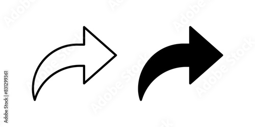Forward icon set. for mobile concept and web design. vector illustration
