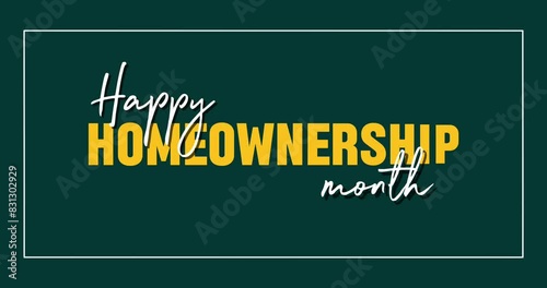 Homeownership Month Holiday Concept Video