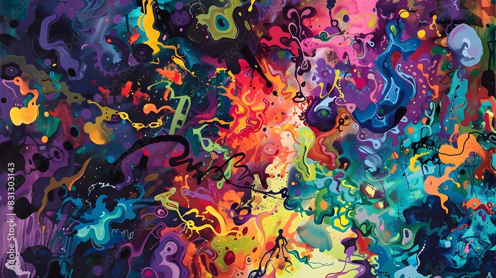 Vibrant Chromatic Explosion of Imagination and Energy Vibrant Chromatic Explosion of Imagination and Energy