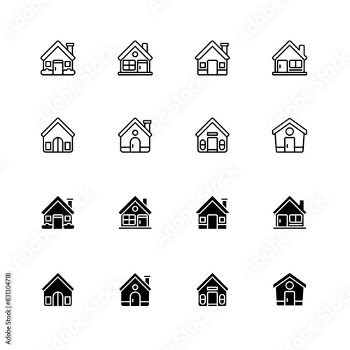 house icons set