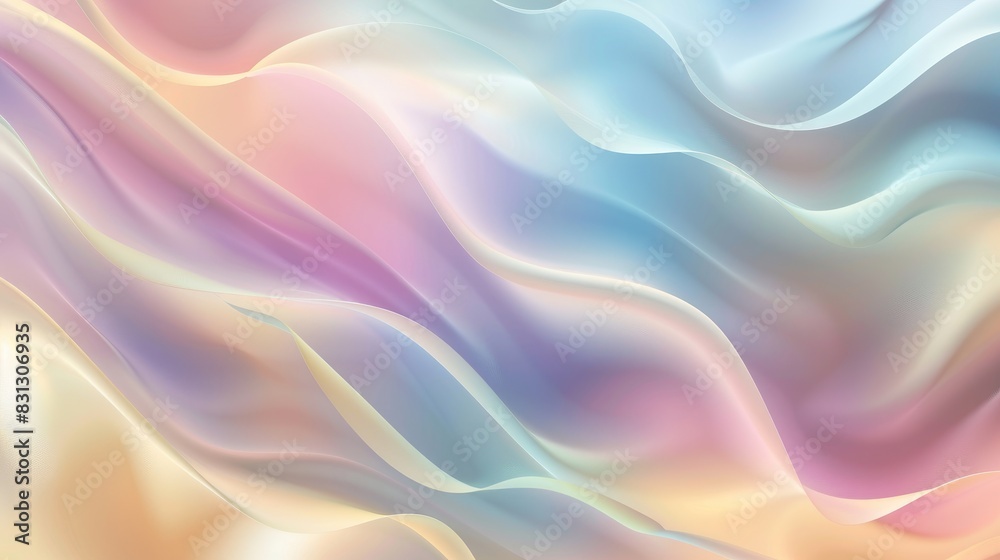 Obraz premium Vector background featuring a smooth, blurry pastel gradient, creating a soft and serene abstract visual