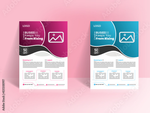 Brochure template layout design. Corporate business flyer template