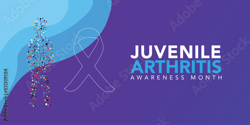 Juvenile Arthritis awareness month is observed every year in July. The most common symptoms of the disease are joint swelling, pain and stiffness, it is usually an autoimmune disorder. Vector art