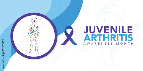 Juvenile Arthritis awareness month is observed every year in July. The most common symptoms of the disease are joint swelling, pain and stiffness, it is usually an autoimmune disorder. Vector art