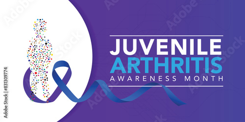 Juvenile Arthritis awareness month is observed every year in July. The most common symptoms of the disease are joint swelling, pain and stiffness, it is usually an autoimmune disorder. Vector art