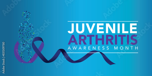 Juvenile Arthritis awareness month is observed every year in July. The most common symptoms of the disease are joint swelling, pain and stiffness, it is usually an autoimmune disorder. Vector art
