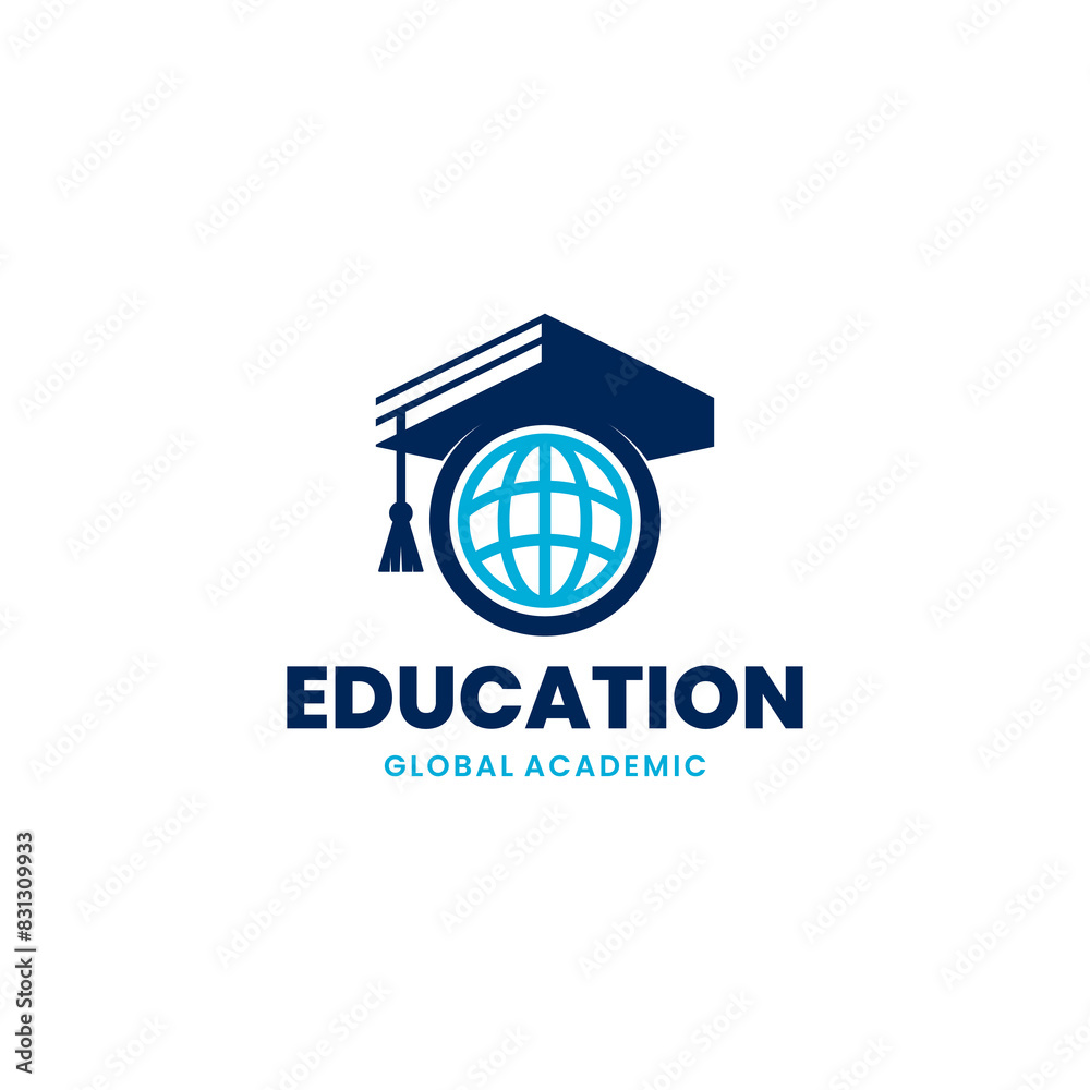 Education world vector logo template with globe and student hat symbol. Global Education Logo Design Template.
Education world vector logo template with globe and student hat symbol. Global Education Logo Design Template.