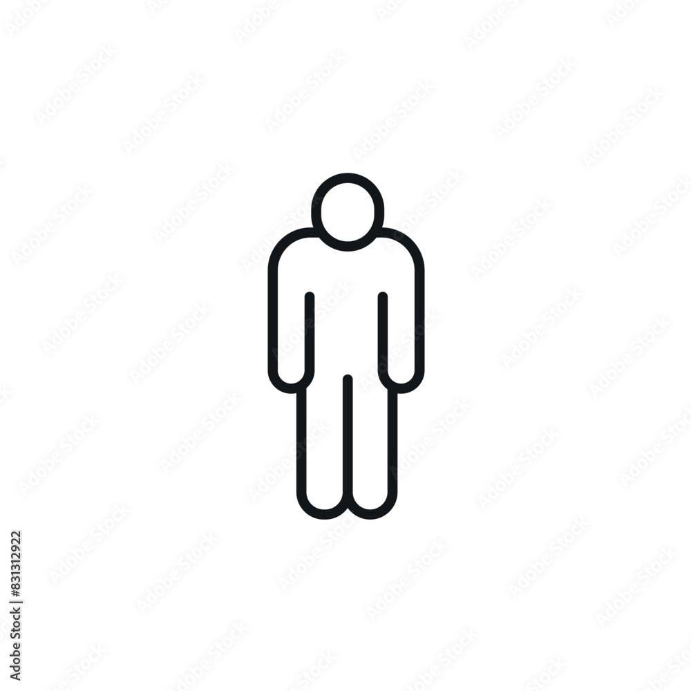 Sad Man. Depression linear icon. Emotion line customizable illustration. Contour symbol. Vector isolated outline drawing. Editable stroke Sad Man. Depression linear icon. Emotion line customizable illustration. Contour symbol. Vector isolated outline drawing. Editable stroke