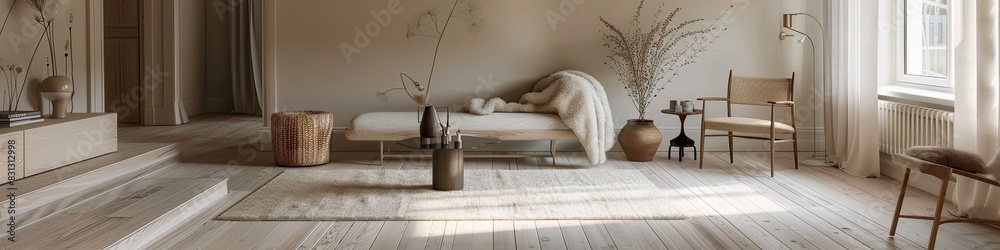luxurious living room with minimalist Scandinavian design luxurious living room with minimalist Scandinavian design
