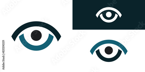 Eye people care logo design. Premium Vector