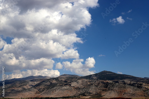 Rain clouds cover the sky in northern Israel.