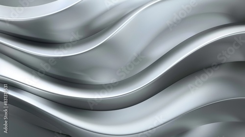 Modern gray wave background with dynamic curves and gradients, creating a stylish and abstract wallpaper