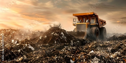 Renewable energy meets landfill transformation in a powerpacked image showcasing sustainability and environmentally friendly power generation. Concept Renewable Energy, Landfill Transformation