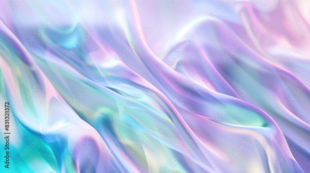 Holographic abstract background featuring a soft gradient of blue, purple, and green pastels, creating a smooth and blurred visual Holographic abstract background featuring a soft gradient of blue, purple, and green pastels, creating a smooth and blurred visual