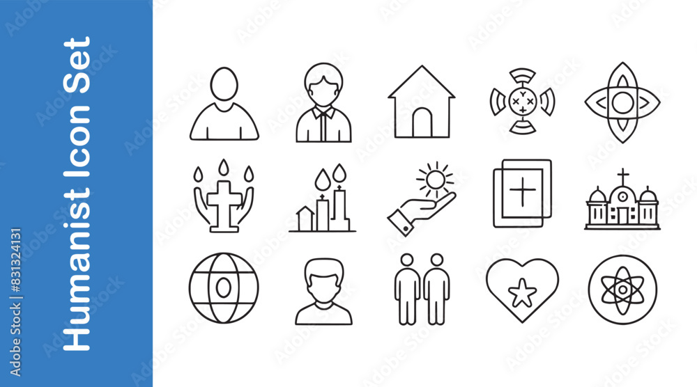 Humanist icon set with vector collections Humanist icon set with vector collections