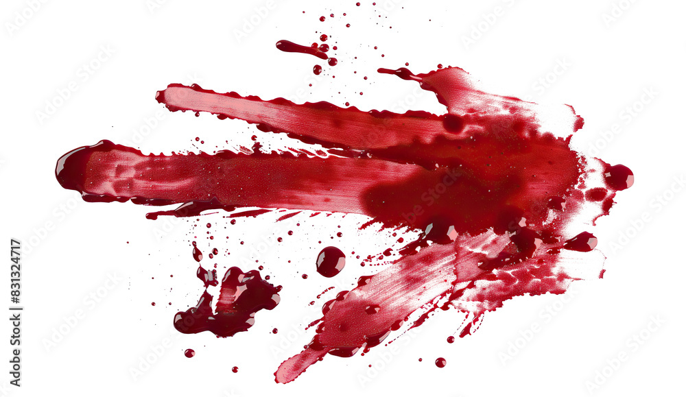 Blood stains cut out