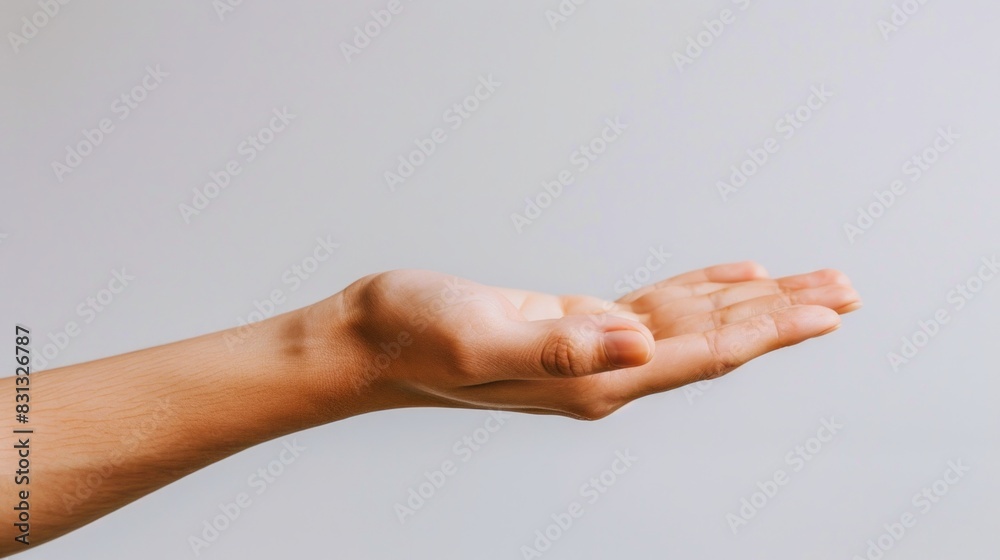A hand with fingers elegantly spread apart A hand with fingers elegantly spread apart