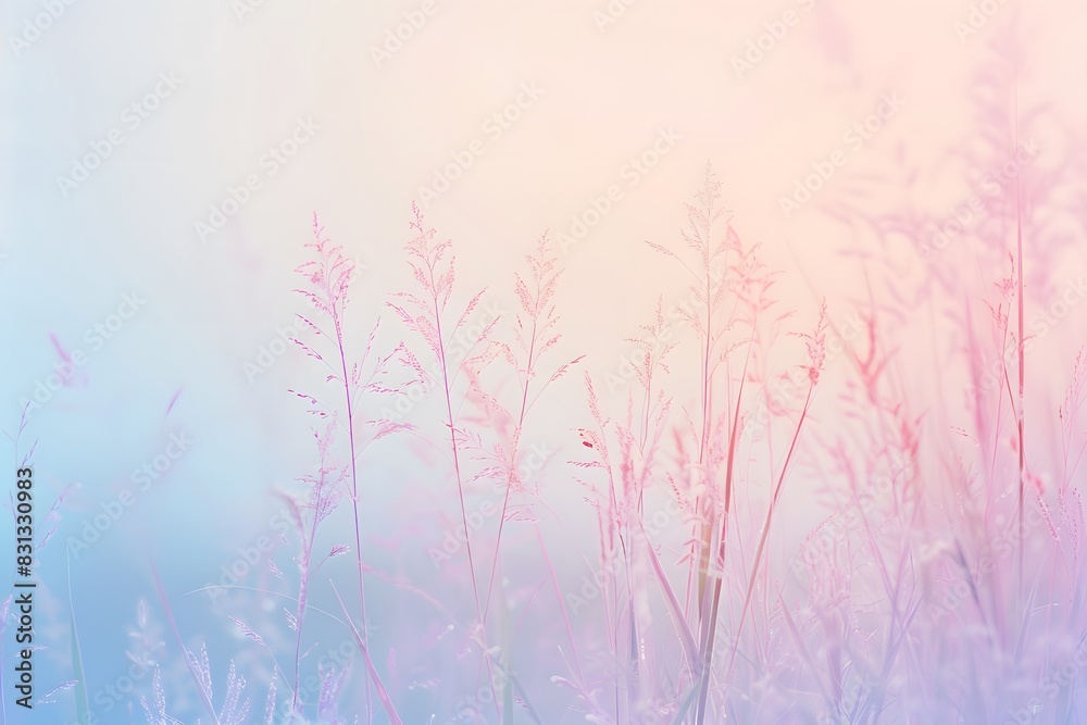 Blurred Natural Grass Meadow at Sunset Blurred Natural Grass Meadow at Sunset