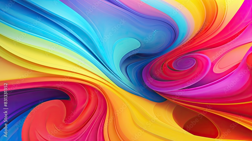 Abstract wavy background with swirling vortex shapes in vibrant colors Abstract wavy background with swirling vortex shapes in vibrant colors