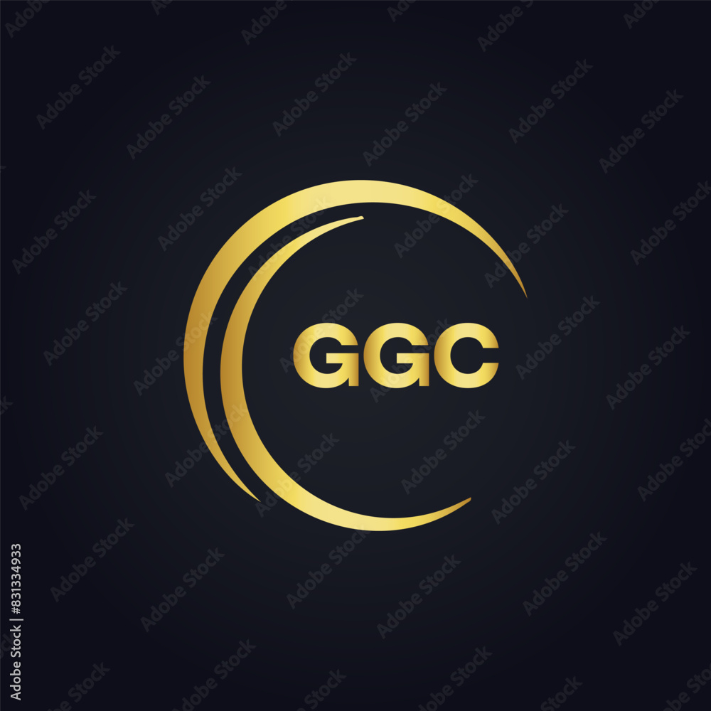 G G C, G G C design, G G C letter, G G C logo, GGC, GGC letter, GGC logo, GGC monogram, golden latter logo, GGC gold logo, icon, identity, industry, initial, letter, line, linked, logo, logos, logotyp