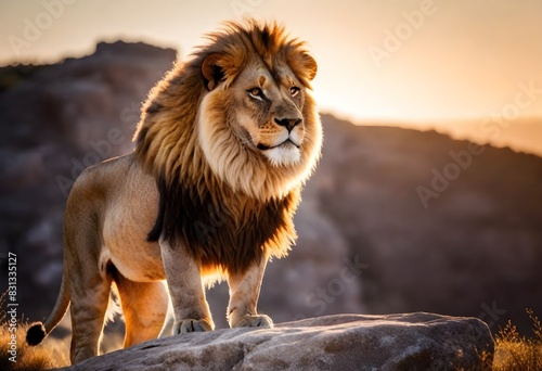 lion on rock  425 