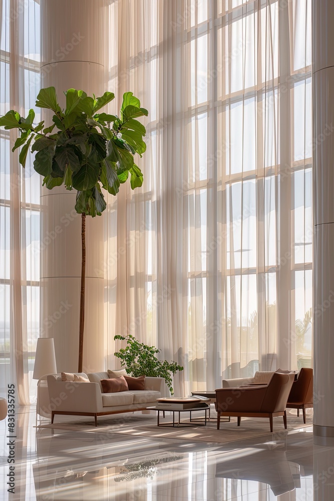 chic minimalist living room with high ceilings chic minimalist living room with high ceilings